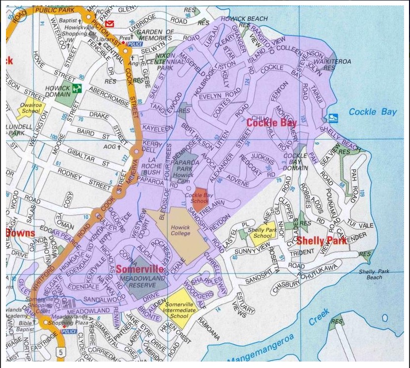 School Zone for Cockle Bay School